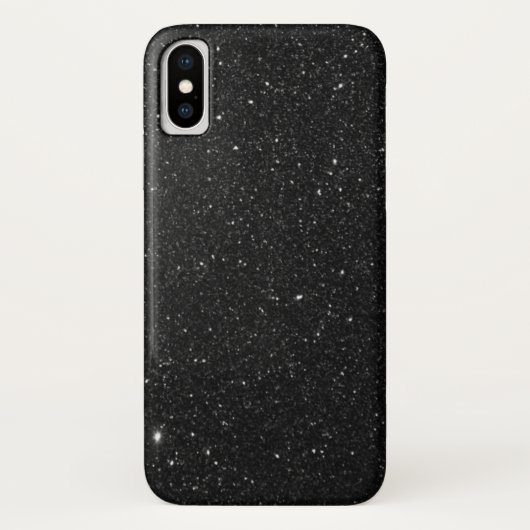 スパークリーブラックグリッター光沢 Case-Mate iPhoneケース (裏面)