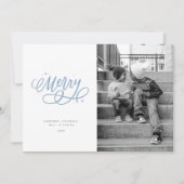 スパークリーブリースクリプトメリーホリデーフォトカード シーズンカード (正面)