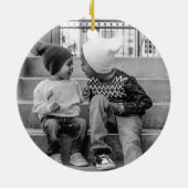 スパークリーブリースクリプトメリーホリデー セラミックオーナメント (裏面)