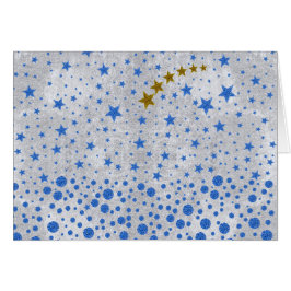 スパークリーブルースターズ抽象芸術シルバー紙