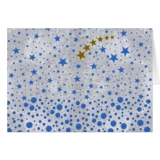 スパークリーブルースターズ抽象芸術シルバー紙 (正面横)