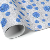 スパークリーブルースターズ抽象芸術シルバー紙 ラッピングペーパー (ロールコーナー)