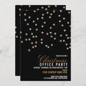 スパークリームドットクリスマスオフィスパーティの招待状 招待状 (正面/裏面)