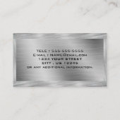 スパークリーメタルアルミニウムシルバーブラシプロフェッショナル 名刺 (裏面)