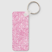 スパークリーラグジュアリーライトピンクグリッター キーホルダー (裏面)