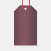 スパークリーリングや輪&バーガンディ結婚ズ ギフトタグ (裏面)