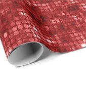 スパークリーレッドホリデークリスマスグリッター ラッピングペーパー (ロールコーナー)