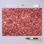 スパークリーレッドホリデークリスマスグリッター 薄葉紙 (クラフト)