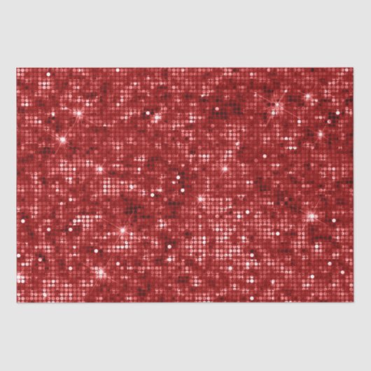 スパークリーレッドホリデークリスマスグリッター 薄葉紙 (正面)