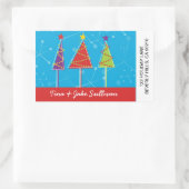 スパークリーレトロツリー出荷ラベル 長方形シール (バッグ)