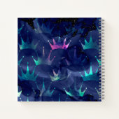 スパークリー人魚はかりで測ユニコーンホーンモノグラム ノートブック (裏面)