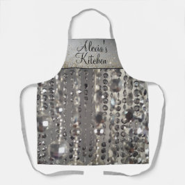スパークリー光輝銀弦ビーズ     エプロン