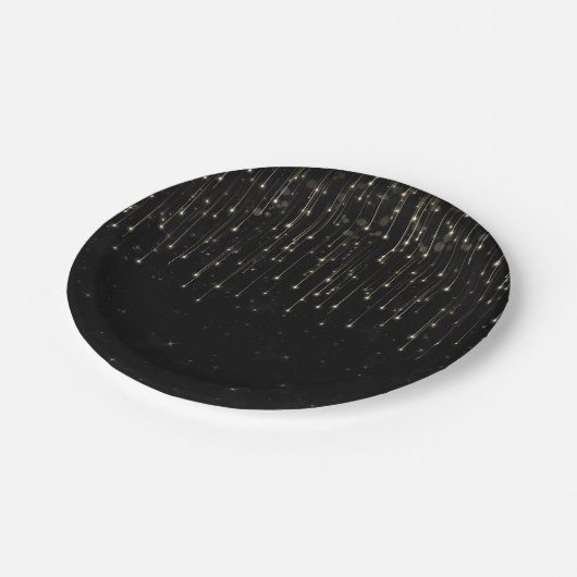 スパークリー射撃、 発砲スターズブラックシック婚約パーティ ペーパープレート (アングル)