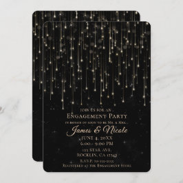 スパークリー射撃、 発砲スターズブラックシック婚約パーティ 招待状