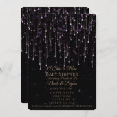 スパークリー射撃、 発砲スターズ星は赤生まれちゃんシャワー 招待状 (正面/裏面)