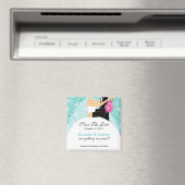 スパークリー新郎新婦デイトマグネットを保存 マグネット (インサイチュ (食洗機))