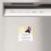 スパークリー新郎新婦デイトマグネットを保存 マグネット (インサイチュ (食洗機))