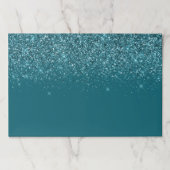スパークリー暗いティール（緑がかった色）グリッターラージティアウェイ ペーパーパッド (正面)