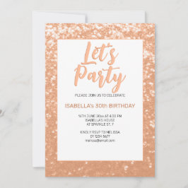 スパークリー桃の大人の誕生日レリーズパーティー 招待状