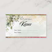 スパークリー植物数キスブライダル囲い エンクロージャーカード (正面)