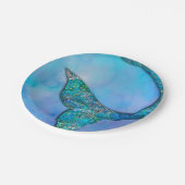 スパークリー海マーメイドフィンテール誕生日パーティー ペーパープレート (アングル)