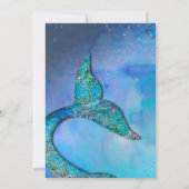 スパークリー海マーメイドフィンテール誕生日パーティー 招待状 (裏面)