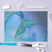 スパークリー海マーメイドフィンテール誕生日パーティー 薄葉紙 (クラフト)