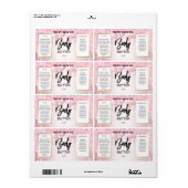 スパークリー滴下グリッターピンク体バターラベル ラベル (フルシート)