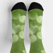 スパークリー緑ライトグリーン《写真》ぼけ味抽象芸術 ソックス (上部)