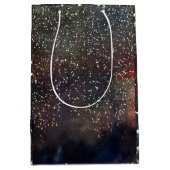 スパークリー自然ウォーター素朴カラーモダングラムパーティー ミディアムペーパーバッグ (正面)