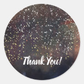 スパークリー自然ウォーター素朴カラーモダングラムパーティー ラウンドシール (正面)