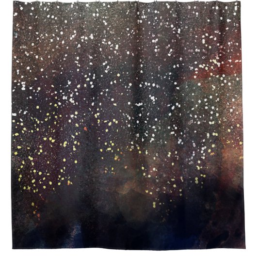 スパークリー自然ウォーター素朴カラーモダングラム シャワーカーテン (正面)