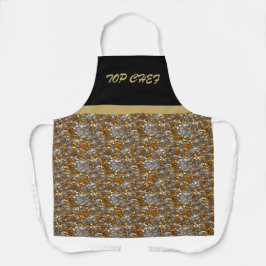 スパークリー装飾金ゴールド&シルバー エプロン