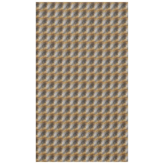 スパークリー装飾金ゴールド&シルバー テーブルクロス (正面)