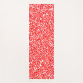 スパークリー赤と白グリッターパターン ヨガマット (正面)