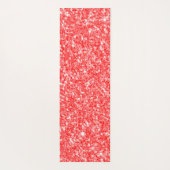 スパークリー赤と白グリッターパターン ヨガマット (裏面)