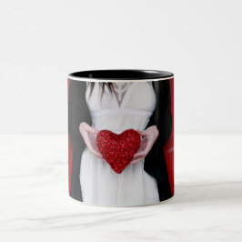 スパークリー赤恋ハート（バレンタインデー） ツートーンマグカップ