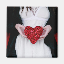 スパークリー赤恋ハート（バレンタインデー） マグネット