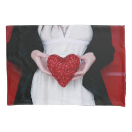 スパークリー赤恋ハート（バレンタインデー） 枕カバー