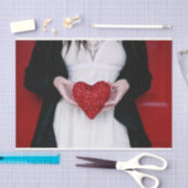 スパークリー赤恋ハート（バレンタインデー） 薄葉紙 (クラフト)