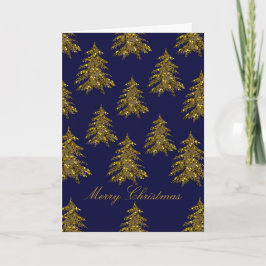 スパークリー金ゴールドクリスマスツリー シーズンカード