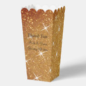スパークリー金ゴールドグリッターウェディングパーティポップコーン フェイバーボックス (裏面)