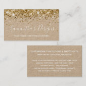 スパークリー金ゴールドグリッターオンラインストアクラフト 名刺 (正面/裏面)