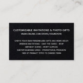 スパークリー金ゴールドグリッターオンラインストアプレミアムブラック 名刺 (裏面)