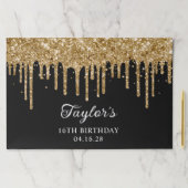 スパークリー金ゴールドグリッタードリップス16誕生日 ペーパーパッド (インサイチュ)