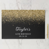 スパークリー金ゴールドグリッターブラック16th誕生日 ペーパーパッド (インサイチュ)