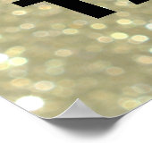 スパークリー金ゴールドシャンパンパーティーポスター ポスター (角)