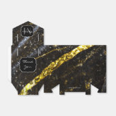 スパークリー金ゴールドブラックシック抽象芸術モノグラム フェイバーボックス (折り畳みなし)
