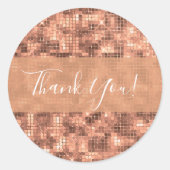 スパークリー金ゴールドラグジュアリースパークルガーリーシークインパーティー ラウンドシール (正面)