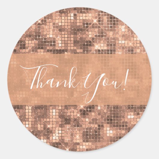 スパークリー金ゴールドラグジュアリースパークルガーリーシークインパーティー ラウンドシール (正面)